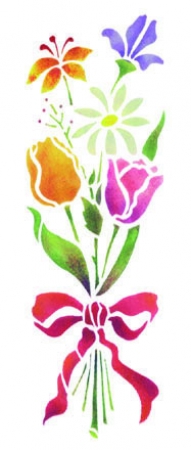 Home Design  Brico Motiv-Schablone Blumenstrauß