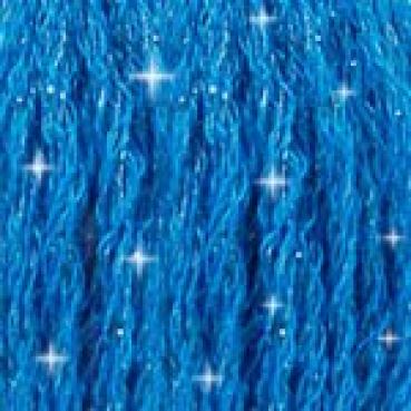 Preview: DMC Mouliné Etoile Strängchen zu 8 Meter Farbe blau