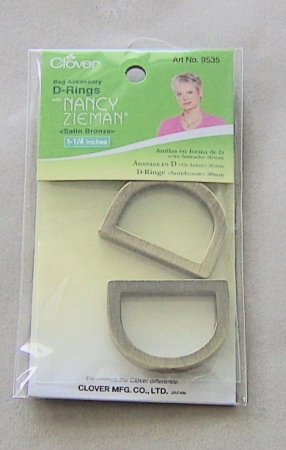 Clover Nancy Zieman D-Ringe 30 mm Satinbronze