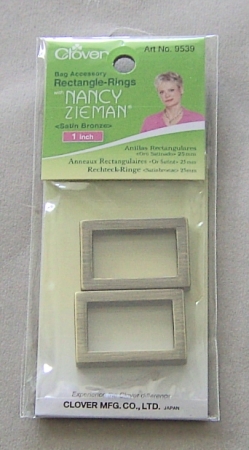 Clover Nancy Zieman Rechteck-Ringe 25 mm Satinbronze