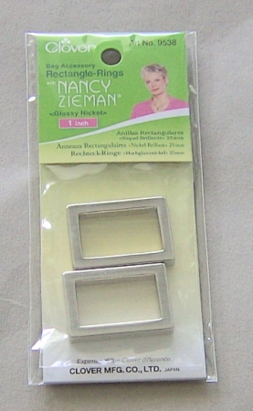 Clover Nancy Zieman Rechteck-Ringe 25 mm Hochglanznickel