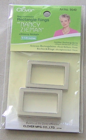 Clover Nancy Zieman Rechteck-Ringe 30 mm Hochglanznickel