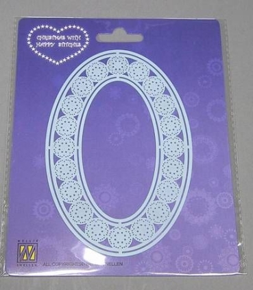Stick- und Embossingschablone Weihnachtliche Motive oval