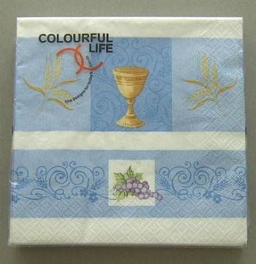 Serviette Kommunion weiss je Stück