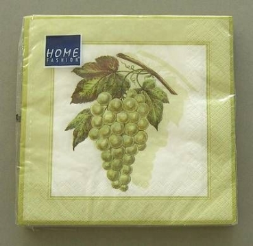 Serviette Trauben grün je Stück