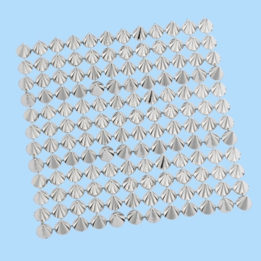 Nieten Kegelform 7 x 7 mm, Platte mit 10 x 10 cm