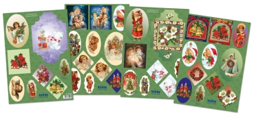 Reddy Cards 4 Stanzbogen zu Weihnachts  - Prägeboard Noel II