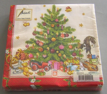 Ambiente Lunch Serviette 33 x 33 cm pro Stück Nostalgic Christmas Tree