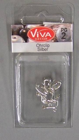 VIVA Ohrclips silber 13 mm 4 Stück