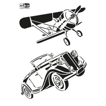 Stencil Flugzeug & Oldtimer DIN A4 4-teilig