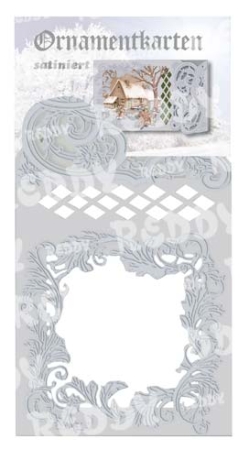 Reddy Cards Ornamentkarten satin silber