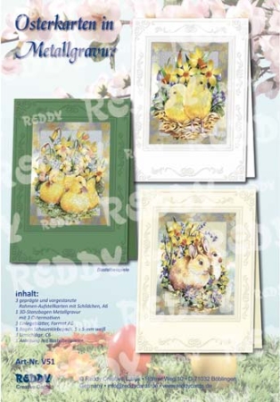 Reddy Cards Bastelset Osterkarten in Metallgravur