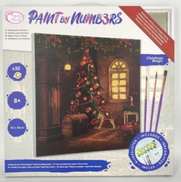 Craft Buddy PBN-5050C Painting by Numbers Framed Kit Malen nach Zahlen Christmas Magic
