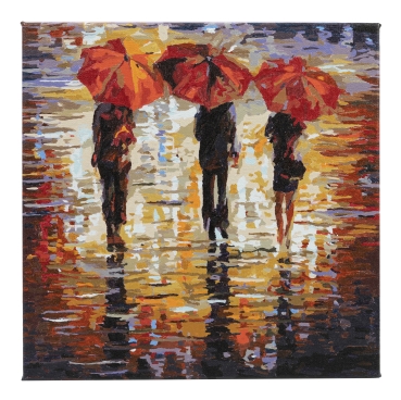 Preview: Craft Buddy PBN-3030-15 Painting by Numbers Framed Kit Malen nach Zahlen In The Rain
