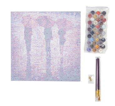 Preview: Craft Buddy PBN-3030-15 Painting by Numbers Framed Kit Malen nach Zahlen In The Rain