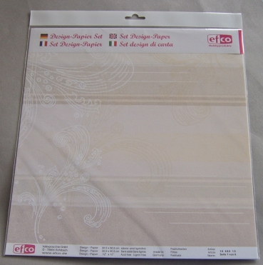 Efco Design-Papier Set 6 Stück Thema Festlichkeiten