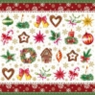 Lunch Serviette Christmas Parts red je Stück