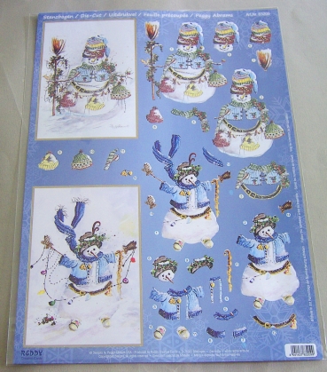 Reddy 3D Stanzbogen Peggy Abrams Snowly Lights / Christmas Caps