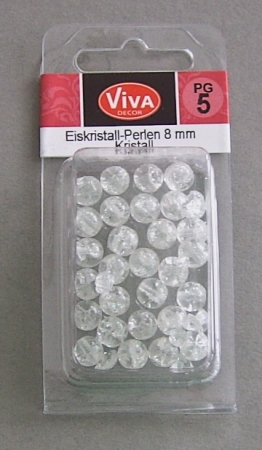 VIVA Decor Eiskristall Perlen Kristall 8 mm