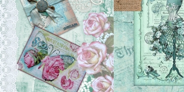 Preview: Paper Favourites Vintage Blue Slim Paper Pack