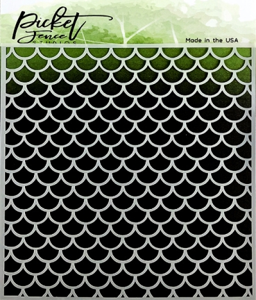 Picket Fence Studios Schablone Mermaid Scales Stencil