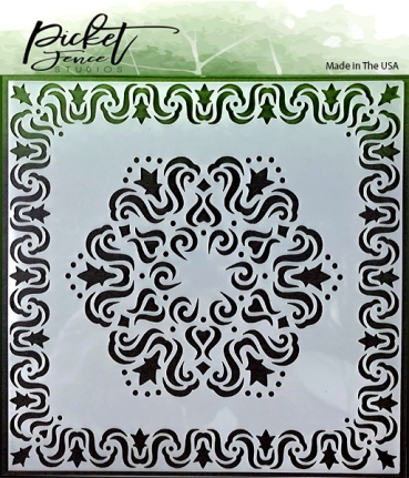 Picket Fence Studios Schablone Fleur Di Lis Stencil