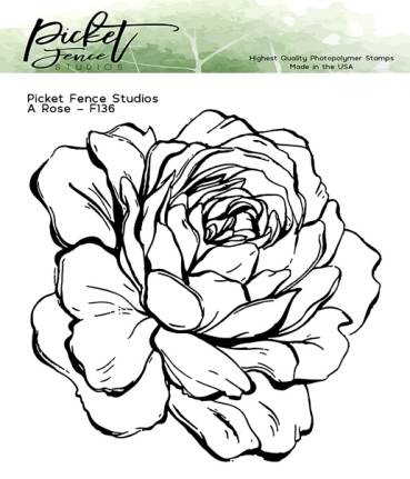 Picket Fence Studios Clear Stamps A Rose