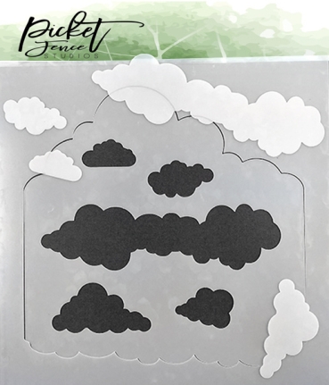Picket Fence Studios Schablone Layers of Clouds