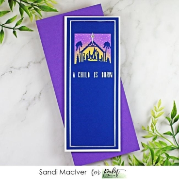 Preview: Picket Fence Studios Die / Schneideschablone Slim Line Die Cutting System Insert 4 x 4 Inch Nativity