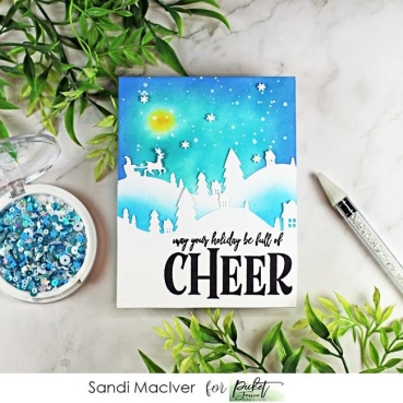 Preview: Picket Fence Studios Clear Stamps Transparente Stempel 6 x 6 inch Joyeux Noel