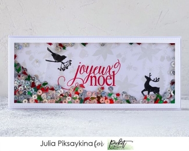 Preview: Picket Fence Studios Clear Stamps Transparente Stempel 6 x 6 inch Joyeux Noel