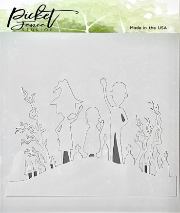 Picket Fence Studios Schablone Stencil 6 x 6 inch Be Spooky Together