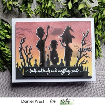 Picket Fence Studios Schablone Stencil 6 x 6 inch Be Spooky Together