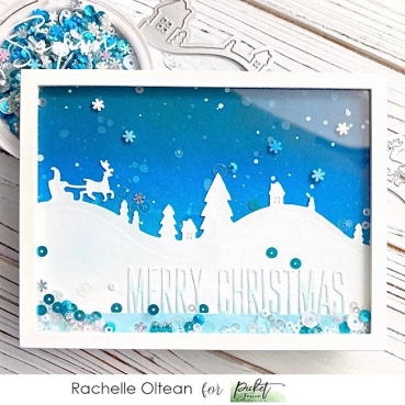 Preview: Picket Fence Studios Die / Stanzschablone Santa's Snowy Hills 2 x 6 inch Dies