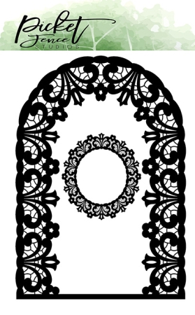 Picket Fence Studios Die / Schneideschablone Lattice Arch 4 x 6 Inch Cover Plate
