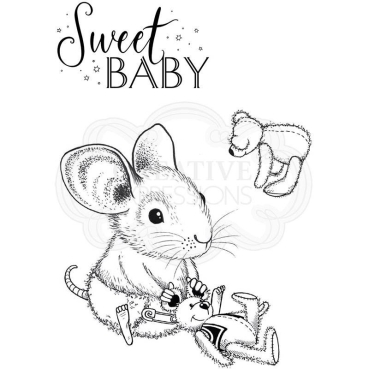 Preview: Pink Ink Designs A7 Clear Stamp Transparente Stempel Baby Mouse