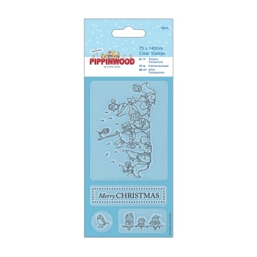 Pippinwood Christmas Mini Clear Stamp Singing