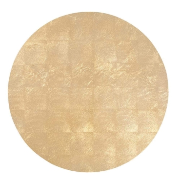 Caspari Tischset Placemat rund Lack gold