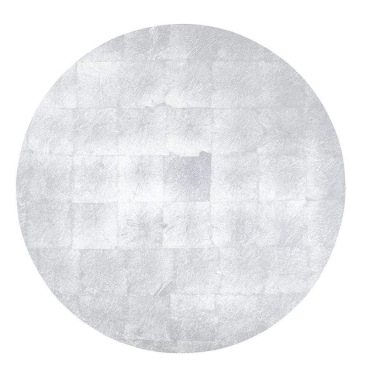Caspari Tischset Placemat rund Lack silber