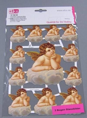 Poesiebild 24 x 17 cm Engelputte / Wolke