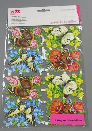 Poesiebild 24 x 17 cm Schmetterlinge