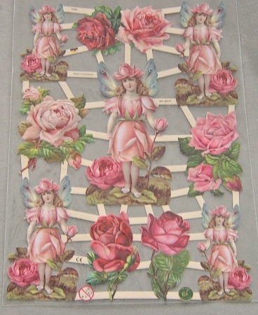 Poesiebild 24 x 17 cm Rosen, Elfen