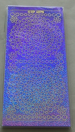 Stickerbogen Polka Dots diverse Formen purple