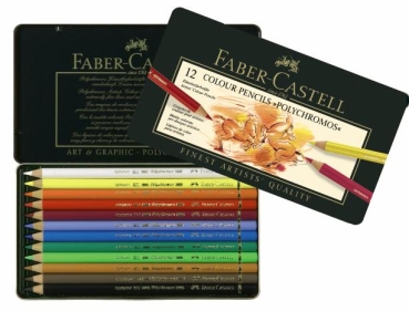 Faber-Castell Farbstift POLYCHROMOS 12 er Metalletui