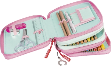 Preview: BRUNNEN Schüler-Etui 3 Reißverschlüsse Ponylove