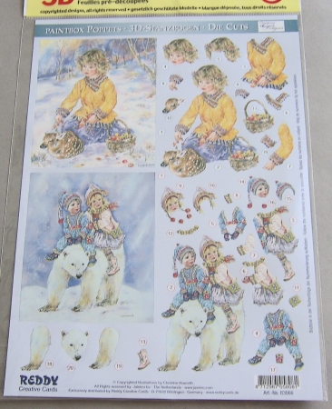 Reddy 3D Stanzbogen Paintbox Poppets Polarreise, Mädchen im Schnee