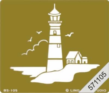 Le Suh Prägeschablone Leuchtturm 7 x 8 cm