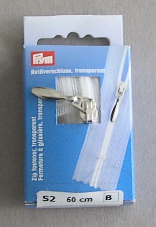 PRYM Reißverschluss Kunststoffspirale nicht teilbar 60 cm transparent
