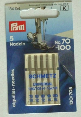 Prym Schmetz Universal Nadeln Nr. 70  - 100, 5 Stück sorti.
