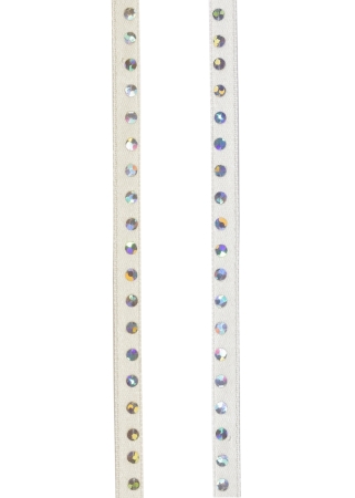 Borte Punkte irisierend ca. 6 mm pro Meter creme